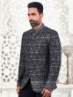 Black Thread Embroidered Men Bandhgala Suit