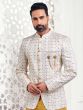 White Mens Jodhpuri Set With Kurta