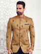 Coffee Brown Velvet Jodhpuri Suit For Mens