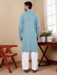 Light Blue Festive Men's Kurta Set