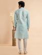 Light Blue Festive Men's Kurta Pyjama