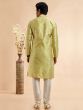 Pistachio Green Kurta Pyjama In Thread Work