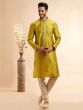 Green Festive Kurta Pyjama Set In Silk