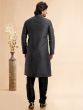 Black Casual Kurta Set In Thread Work