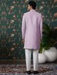 Lilac Menswear Silk Indowestern Set In Sequins Embroidery