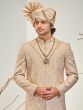 Golden Heavy Embroidered Wedding Sherwani Set