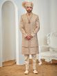 Golden Groom's Layered Embroidered Sherwani Set