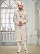 Off White Sequins Embellished Sherwani With Kurta