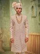 Peach Groom's Wear Wedding Sherwani For Men