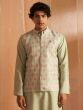 Green Menswear Readymade Nehru Jacket