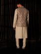 Brown Readymade Printed Men's Maistcoat