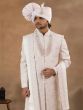 Light Pink Stone Embroidered Sherwani For Men