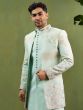 Turquoise Wedding Jakcet Style Indo Western For Men