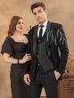 Black Three Piece Tuxedo In Italian For Men