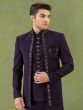 Deep Purple Men's Jodhpuri Set With Jacket