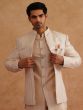 Ivory Cream Thread Augmented Men's Jodhpuri Suit