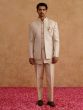 Ivory Cream Thread Augmented Men's Jodhpuri Suit