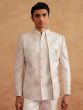 White Men's Thread Work Bandhgala Set