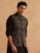 Black Sequins Augmented Men's Kurta Pyjama