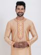 Light Peach Festive Wear Kurta Pyjama