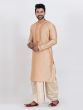 Light Peach Festive Wear Kurta Pyjama