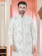 White Wedding Wear Indo Western For Men