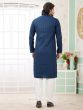 Dark Blue Casual Wear Kurta Pyjama