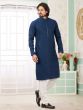 Dark Blue Casual Wear Kurta Pyjama