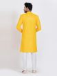 Yellow Readymade Kurta Pyjama For Men