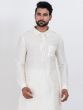 White Festive Wear Men's Pathani Kurta Pyjama