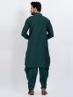 Green Readymade Pathani Kurta Pyjama For Men