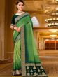 Green Embroidered Georgette Saree