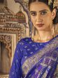 Blue Festive Art Silk Saree With Weaves