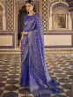 Blue Festive Art Silk Saree With Weaves