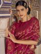 Pink Traditional Woven Saree In Art Silk