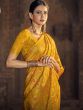 Yellow Zari Woven Saree In Art Silk