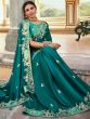 Green Wedding Silk Saree With Embroidered Border