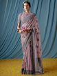 Purple Casual Wear Linen Saree