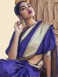 Purple Zari Woven Party Wear Saree