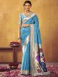 Blue Zari Woven Silk Wedding Saree