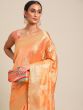 Orange Party Wear Saree In Organza