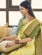 Yellow Party Wear Saree In Silk