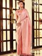 Pink Silk Party Wear Saree With Zari Weaves