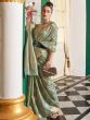 Green Woven Festive Saree In Art Silk