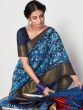 Blue Floral Printed Casual Wear Saree