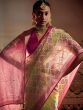 Multicolor Organza Saree With Embroidered Blouse