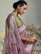 Purple Wedding Saree In Organza