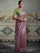 Purple Wedding Saree In Organza