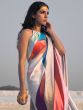 Multicolor Printed Saree In Satin