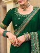 Green Thread Embroidered Border Saree